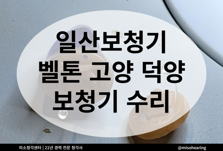  일산보청기 벨톤 고양 덕양 센터에서 수리후기