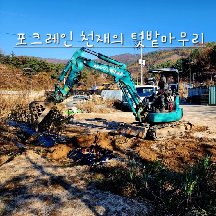  미니 포크레인 천재의 겨울 텃밭 정리