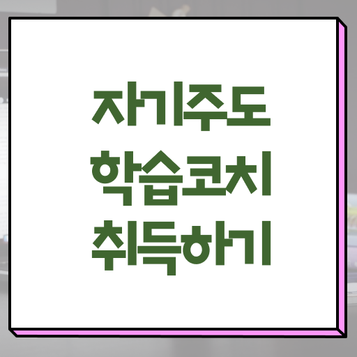  자기주도학습코치 자격증 취득 후기 궁금증 해결 !