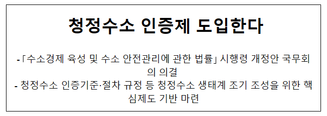 청정수소 인증제 도입한다 청정수소 인증제 도입한다