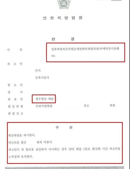 인천카메라등이용촬영죄변호사 확실한 대응으로 선처를 받아내다