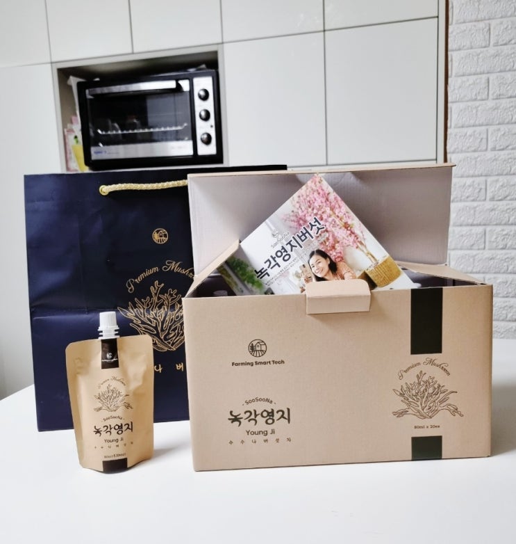  수수나 녹각영지 버섯차 간편하게 섭취