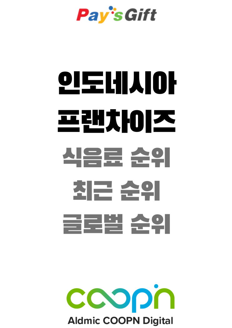  인도네시아 프랜차이즈 (식음료/최근/글로벌 순위)