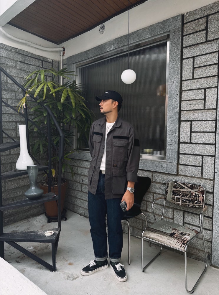  [OOTD] 휴먼메이드 볼캡, 에스피오나지 BDU, 유니클로 U 셀비지 데님, 반스 애너하임 어센틱, 해밀턴 카키필드