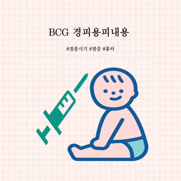 신생아 BCG 접종시기 경피용피내용 흉터