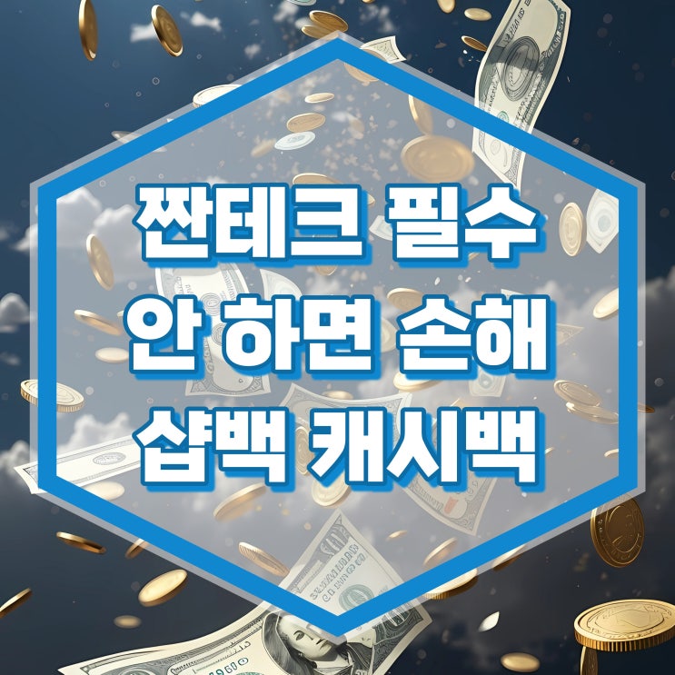  짠테크 필수 돈버는 쇼핑방법 샵백