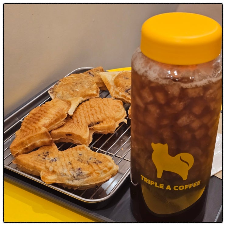  트리플에이 붕어빵 1리터보틀 아이스티 리뷰 대전 붕어빵 맛집 트리플에이커피 가장점