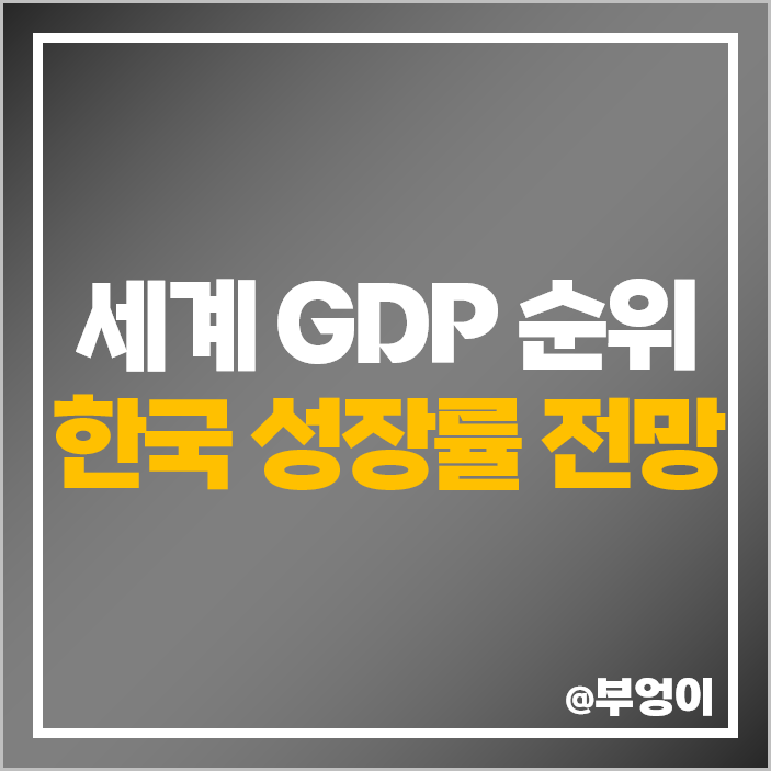 세계 GDP 순위 역대 우리나라 한국 경제 성장률 추이 전망
