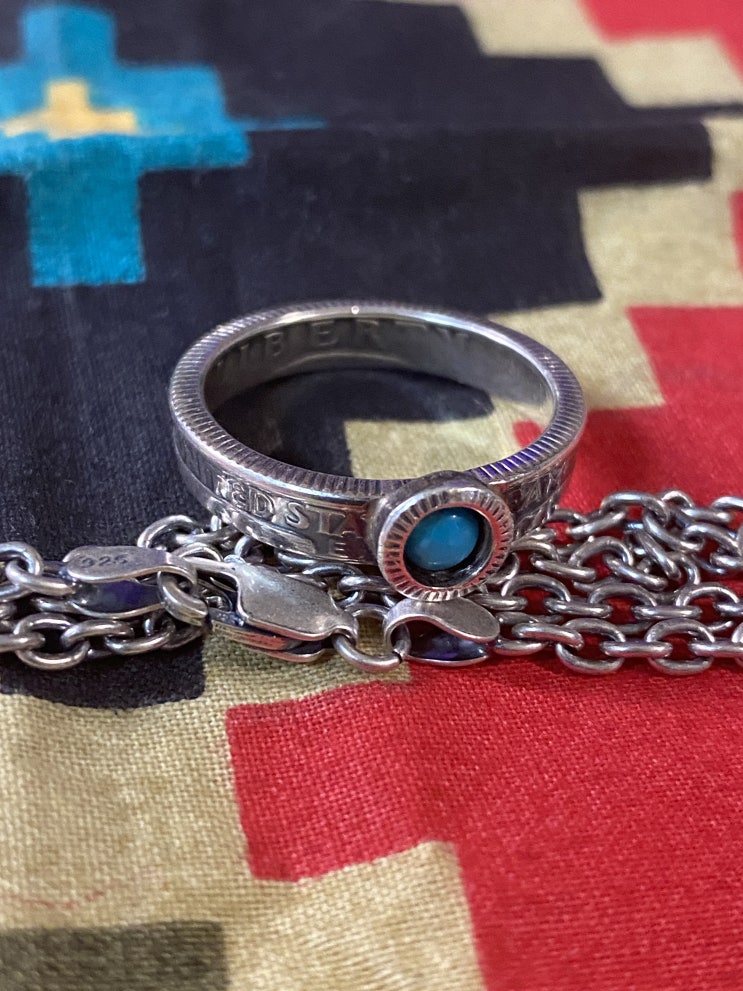  [North Works] QUARTER COIN RING `TURQUOISE` / N-109 / 노스웍스 반지