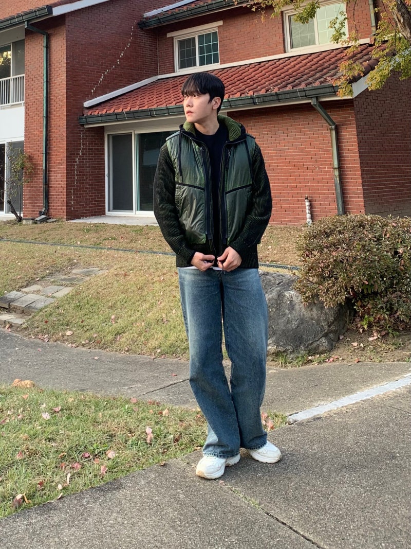 코오롱 니트 패딩 추천 시리즈 어센틱 투웨이 점퍼