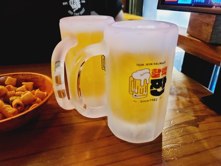  응암역 맥주집 역전할머니맥주 서울응암이마트점 할맥300cc 버터가문어구이