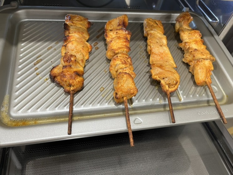  삼성 비스포크 큐커로 해먹는 닭꼬치 (코스트코 닭꼬치 추천해요)