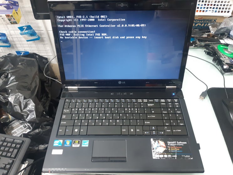  오정동 컴퓨터수리 LG 노트북 R570-KR20K SSD 불량 교체 전원버튼 수리