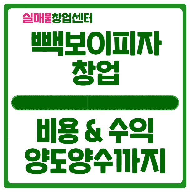 빽보이피자 창업비용과 기대수익 분석해보기 빽보이피자 창업비용과 기대수익 분석해보기