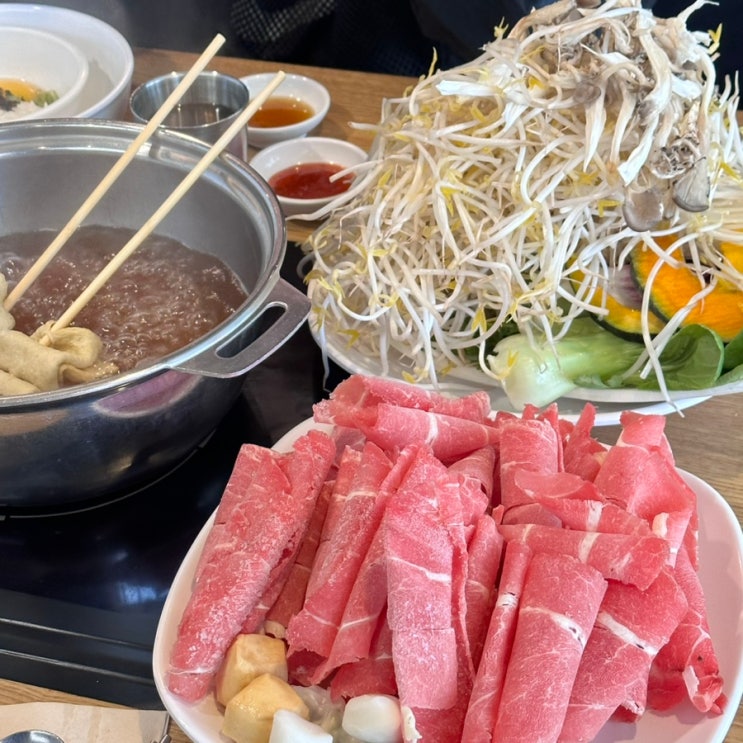  인천 구월동 샤브샤브 정성본 칼국수 무한리필