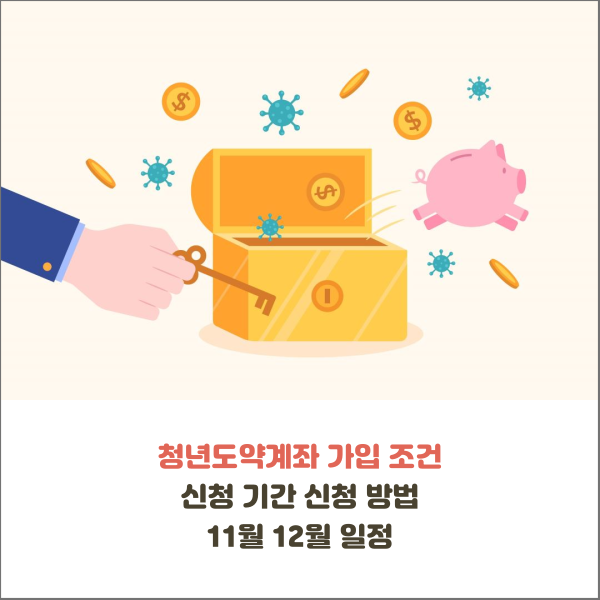  청년도약계좌 가입 조건 신청 기간과 신청 방법 11월 12월 일정