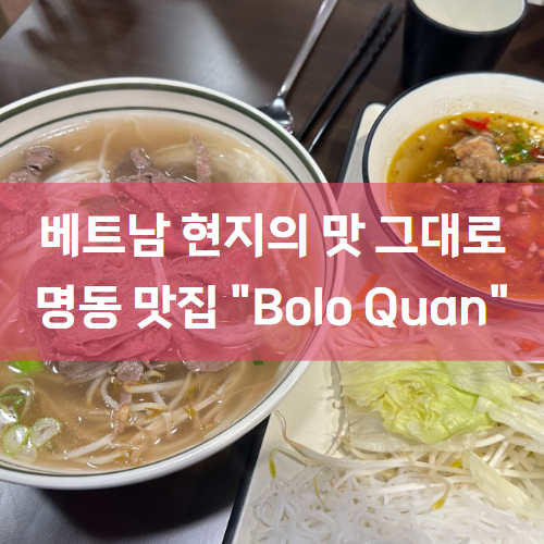  [명동 쌀국수전문점/명동 쌀국수맛집] 현지인이 운영해 현지 맛 그대로 "보로식당"