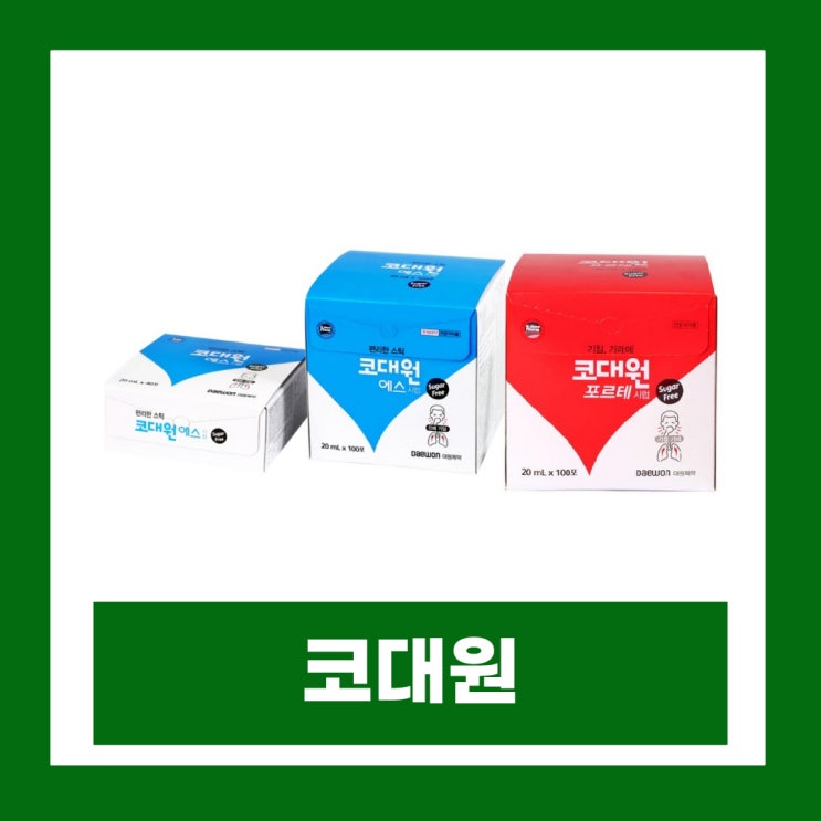  코대원에스 코대원포르테 시럽 맛 성분 부작용