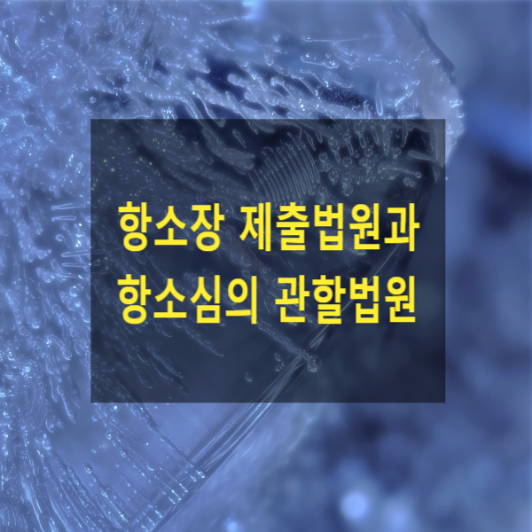  형사 재판에서 항소장의 제출법원과 항소심의 관할법원