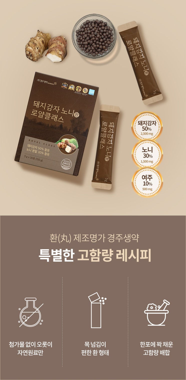  푸드촬영/상세페이지 제작_ 돼지? 감자가 돼지같이 생겼나? [돼지감자&노니&여주 환 상세페이지 제작]