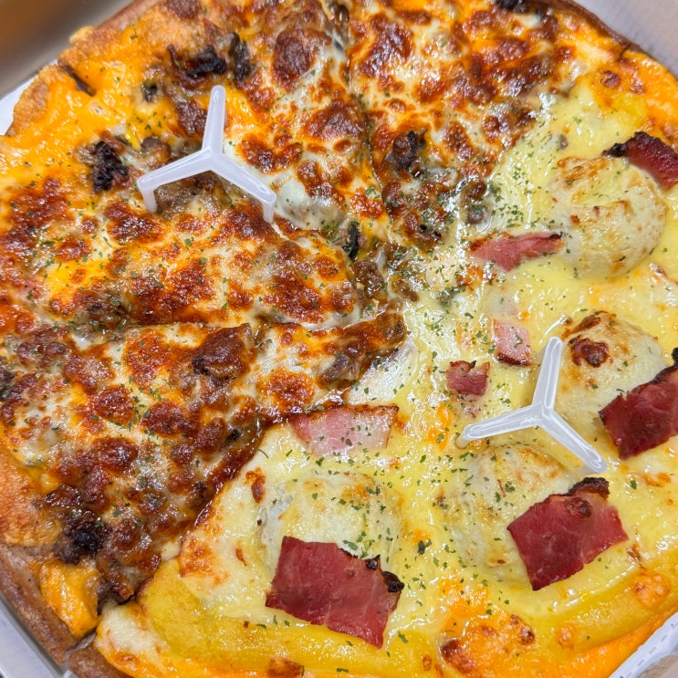  [청주/용암동] 청담피자 두툼하고 양많은 피자 맛집 배달포장 후기