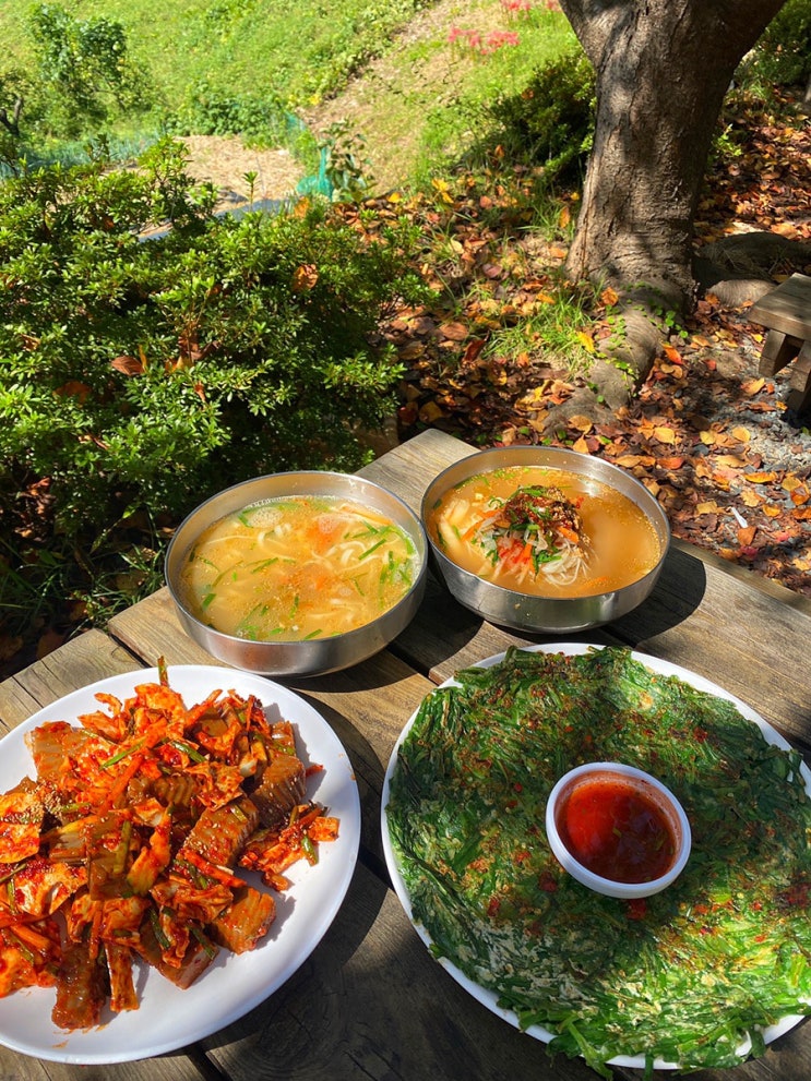  울산 울주군 맛집 무라카데칼국수 야외 맛집으로 제격