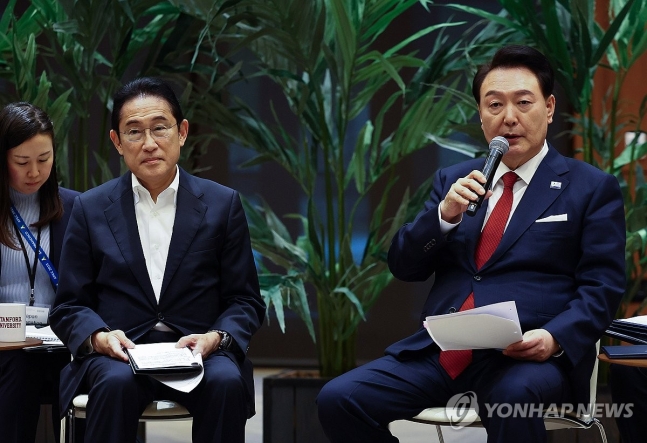 尹-기시다, 스탠퍼드대 좌담회서 '수소·암모니아 협력' 합의 尹-기시다, 스탠퍼드대 좌담회서 '수소·암모니아 협력' 합의