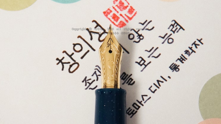  창의성 (세일러 14K MF닙으로 필사하기)
