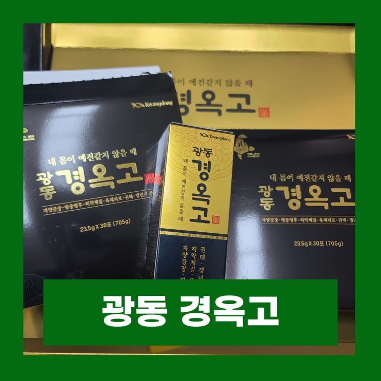  광동 경옥고 스틱 가격 효능 복용법