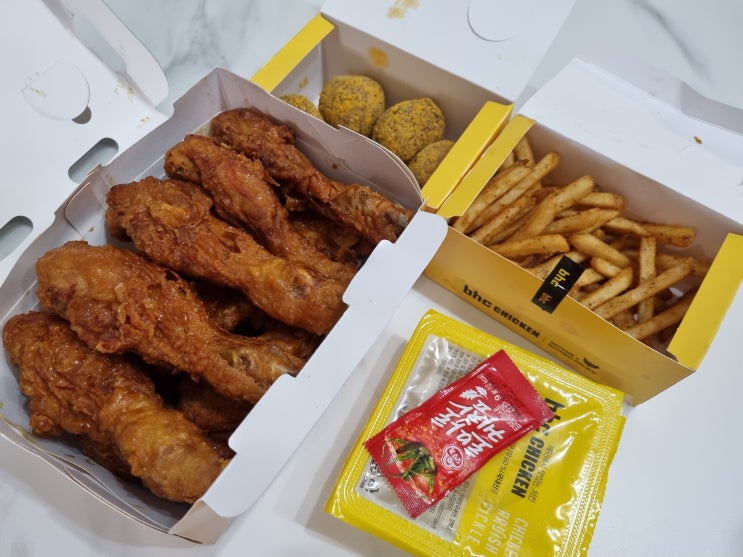  BHC 골드킹콤보로 야식 먹기