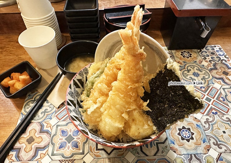  텐동 맛집 지구당 신사점