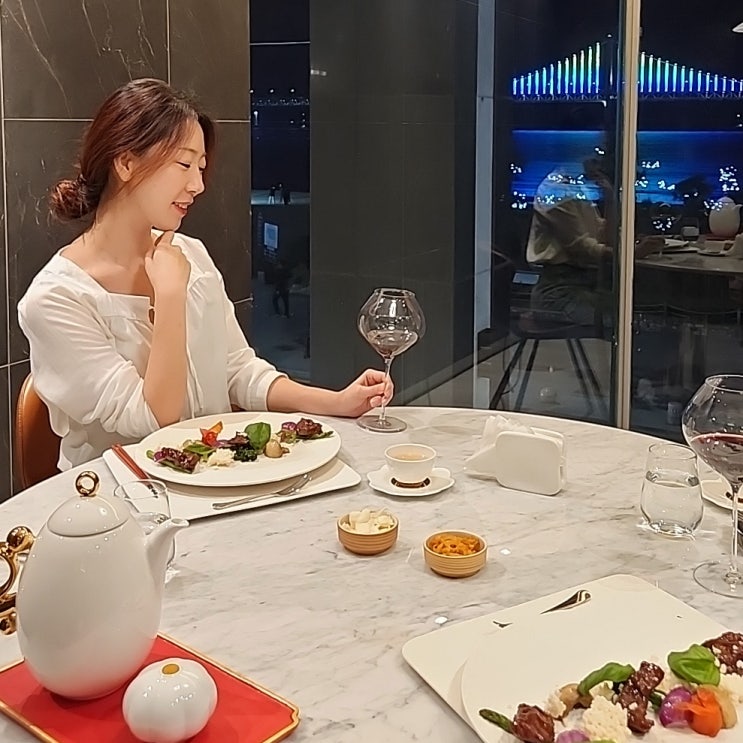  부산 중식 레스토랑 광안리 룸식당 산조 디너코스
