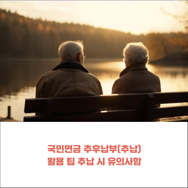  국민연금 추후납부 활용 팁 추납 신청 시 유의사항