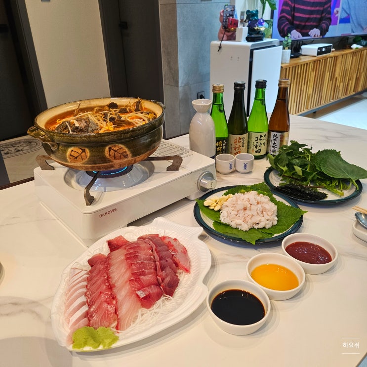  용인 활주로수산 술안주 추천 대방어,아나고회,통우럭 매운탕