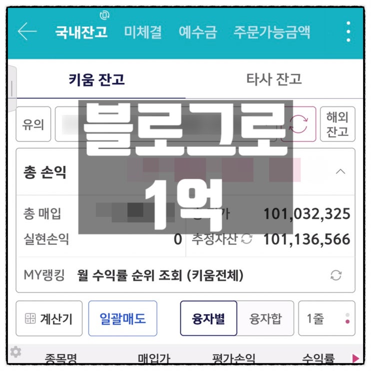 수익형블로그 운영 3년 여윳돈 1억모으기 달성 수익형블로그 운영 3년 여윳돈 1억모으기 달성
