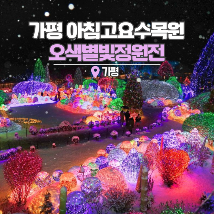  서울근교 데이트 가평 아침고요수목원 오색별빛정원전 야경 나들이