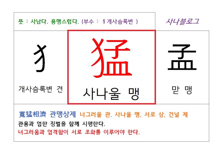  사나울 맹