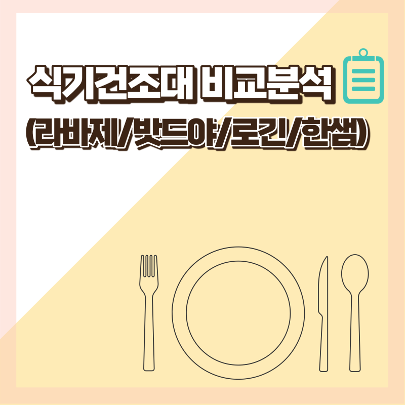 주방 식기건조대 비교분석 (ft.밧드야/로긴/라바제/한샘 노블레스)