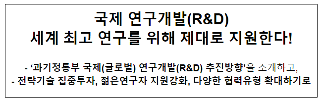 과기정통부, ‘2023년 해외우수연구기관 국제공동연구 심포지엄’ 개최 과기정통부, ‘2023년 해외우수연구기관 국제공동연구 심포지엄’ 개최