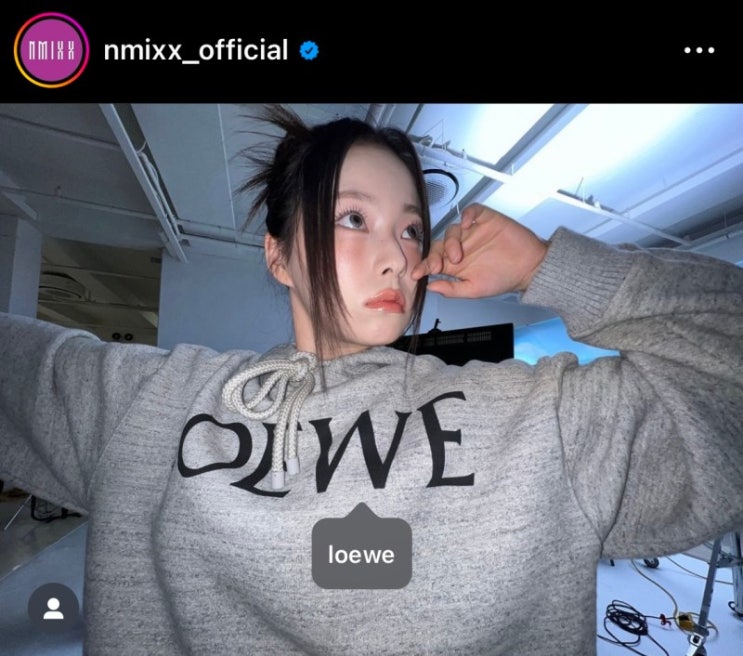  로에베 엠버서더 엔믹스 해먹백 후드티 니트