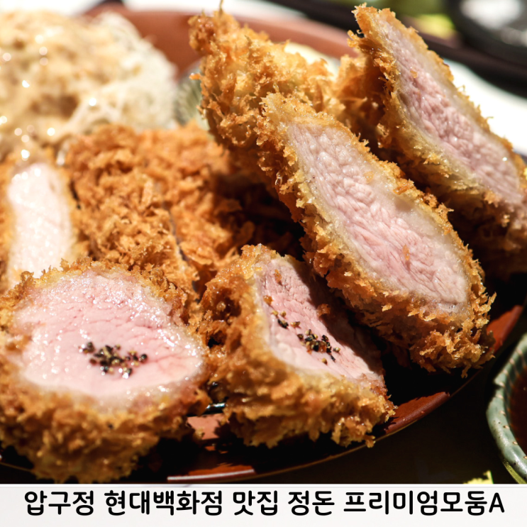 압구정 현대백화점 맛집 정돈 프리미엄모둠A 히레돈까스 맛있는곳