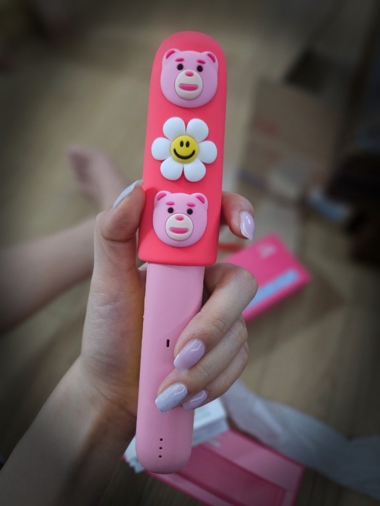  내돈내산 벨리곰 위글위글 무선 고데기 사용후기 // 너무귀여워