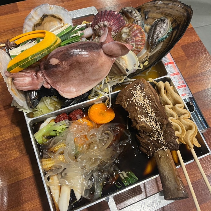  인천 송도 트리플스트리트 맛집 인기명 조개찜 갈비찜을 동시에