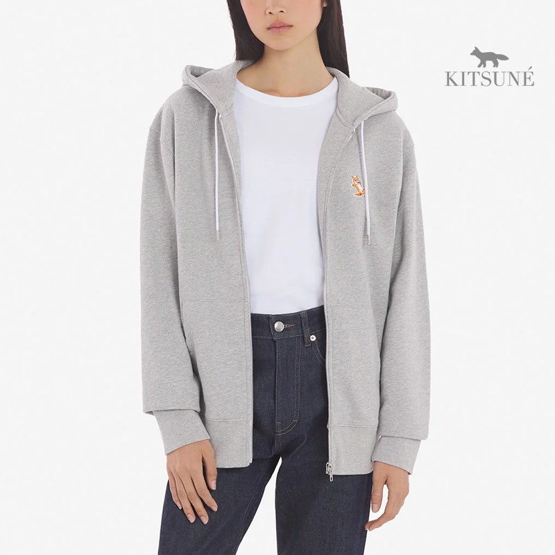 메종키츠네 CHILLAX FOX 패치 풀집업 남녀 후드 자켓 GM