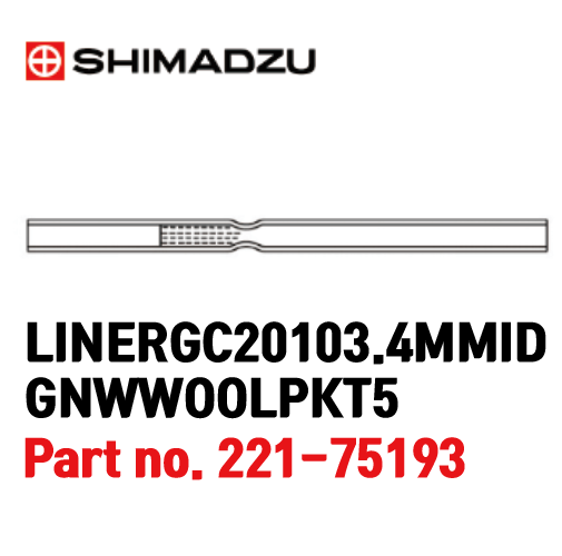  221-75193 LINER GC2010 3.4MM ID GNW WOOL PKT5 / Shimadzu GC inlet liner For split/splitless 라이너 시마즈