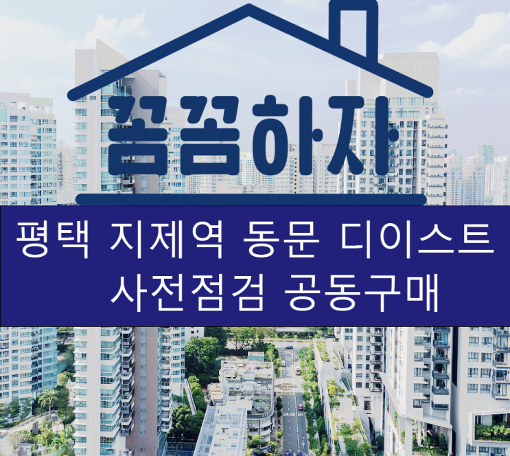  평택 지제역 동문 디이스트 아파트 사전점검 꼼꼼하자 공동구매