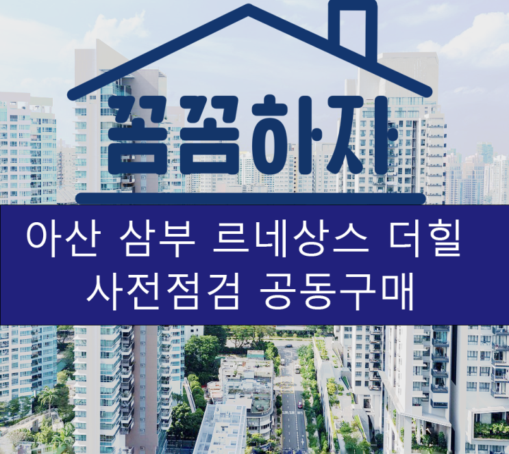  아산 삼부 르네상스 더힐 아파트 사전점검 꼼꼼하자 공동구매
