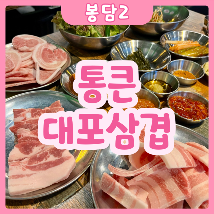  [화성|봉담2] 통큰대포삼겹 봉담점 | 기본부터 알찬 봉담고깃집 추천! 상리삼겹살맛집 통큰대포삼겹살 종류별로 뿌시기