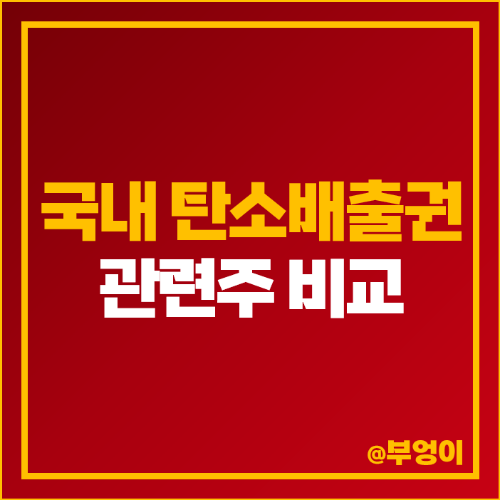탄소 배출권 관련주 대장주 에코바이오 후성 주식 에코아이 주가 탄소 배출권 관련주 대장주 에코바이오 후성 주식 에코아이 주가