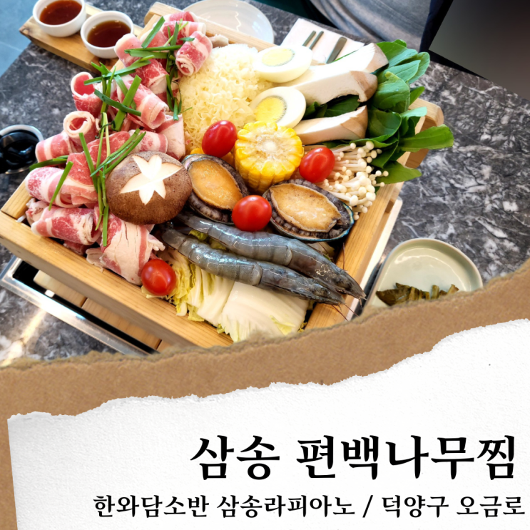 한와담소반; 삼송 라피아노 편백찜 맛집/삼송 애견동반식당